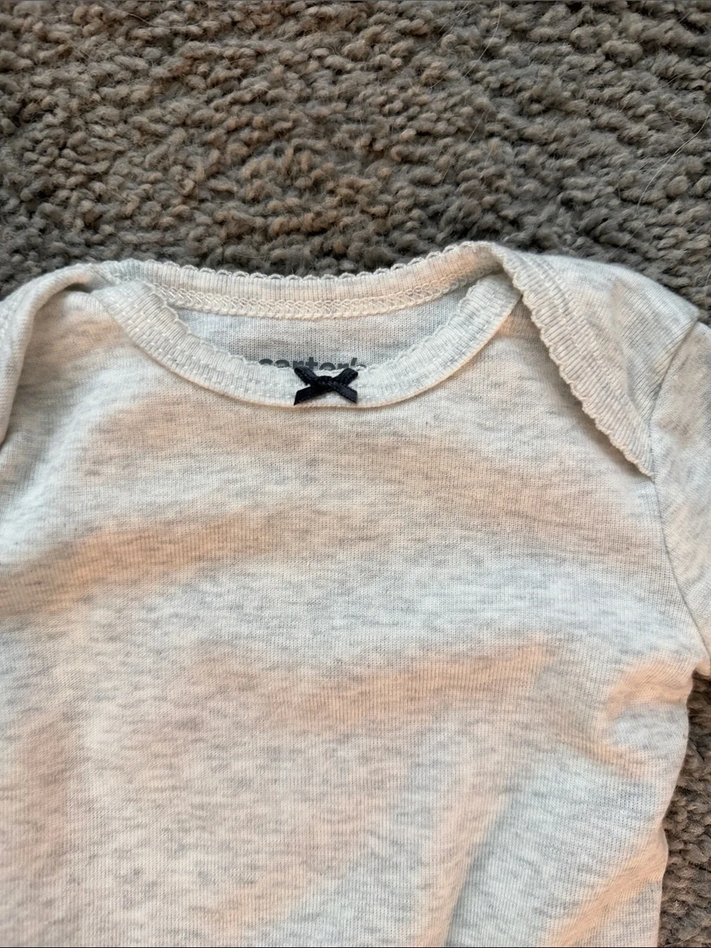 Carter's Pink Quilted and Cream Long-Sleeve Baby One-Pieces